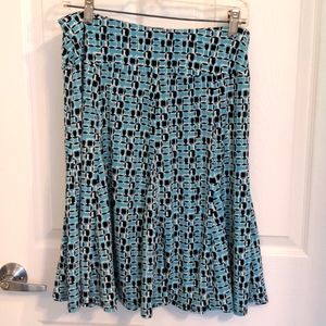 Geometric A-line skirt